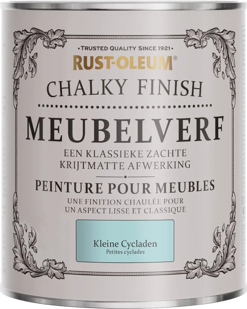 Rust-Oleum Blauw Chalky Finish Meubelverf 750ml - Kleine Cycladen