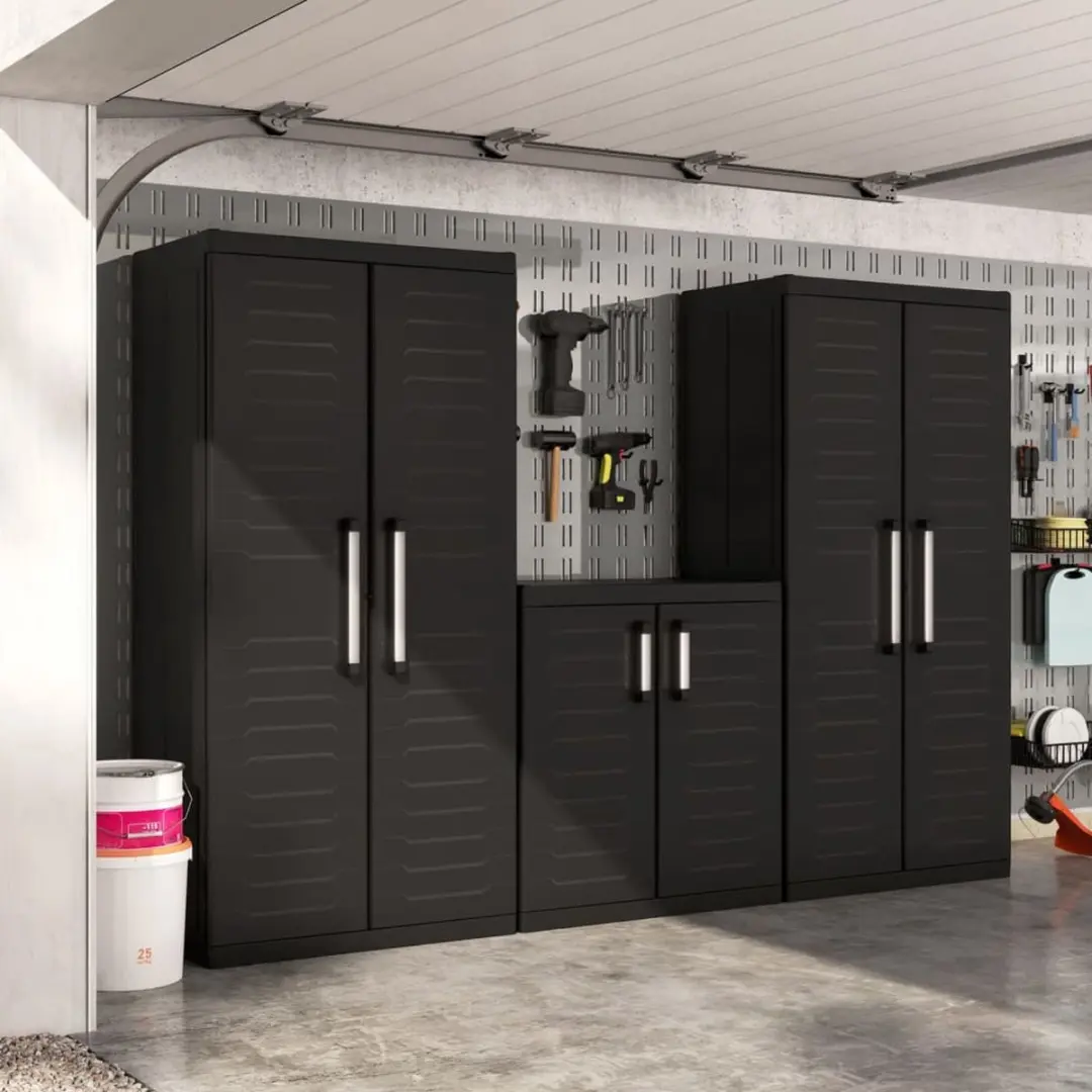 Keter Detroit XL Lage Kast 2 Planken - 89x54x93cm - Zwart