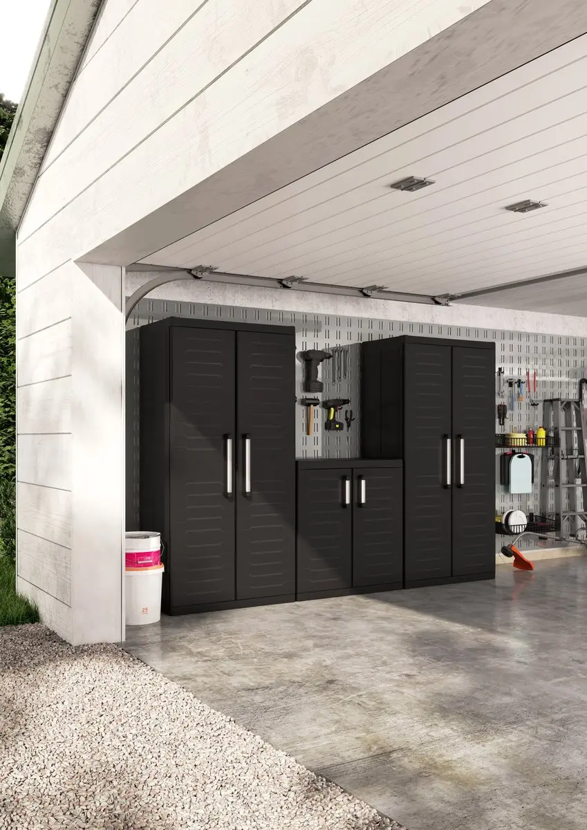 Keter Detroit XL Lage Kast 2 Planken - 89x54x93cm - Zwart