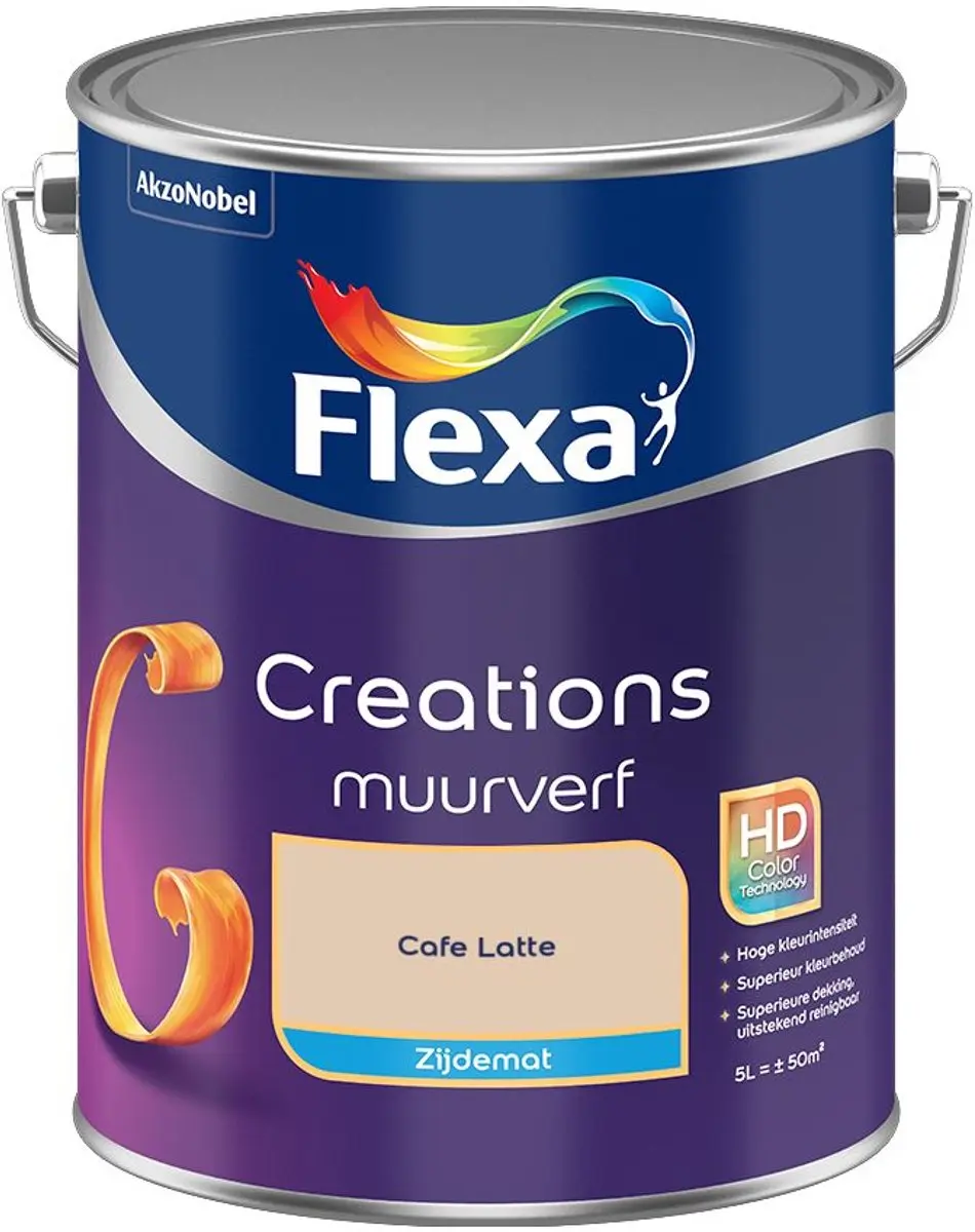 Flexa Creations Muurverf Zijdemat Cafe Latte 5L