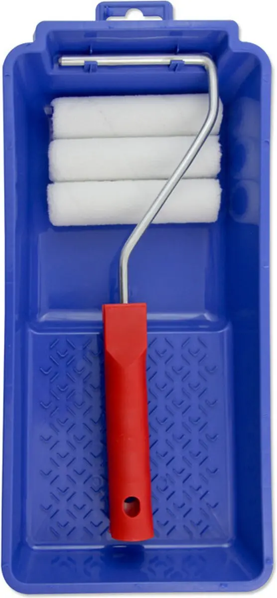 VEBA Lakroller Set 10cm - met verfbak en beugel - Multi