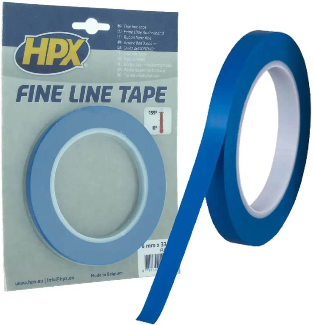 HPX Fine Line Tape Blauw 12mm x 33m