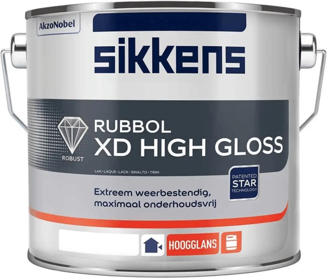 Sikkens Rubbol XD High Gloss Zwart 1L