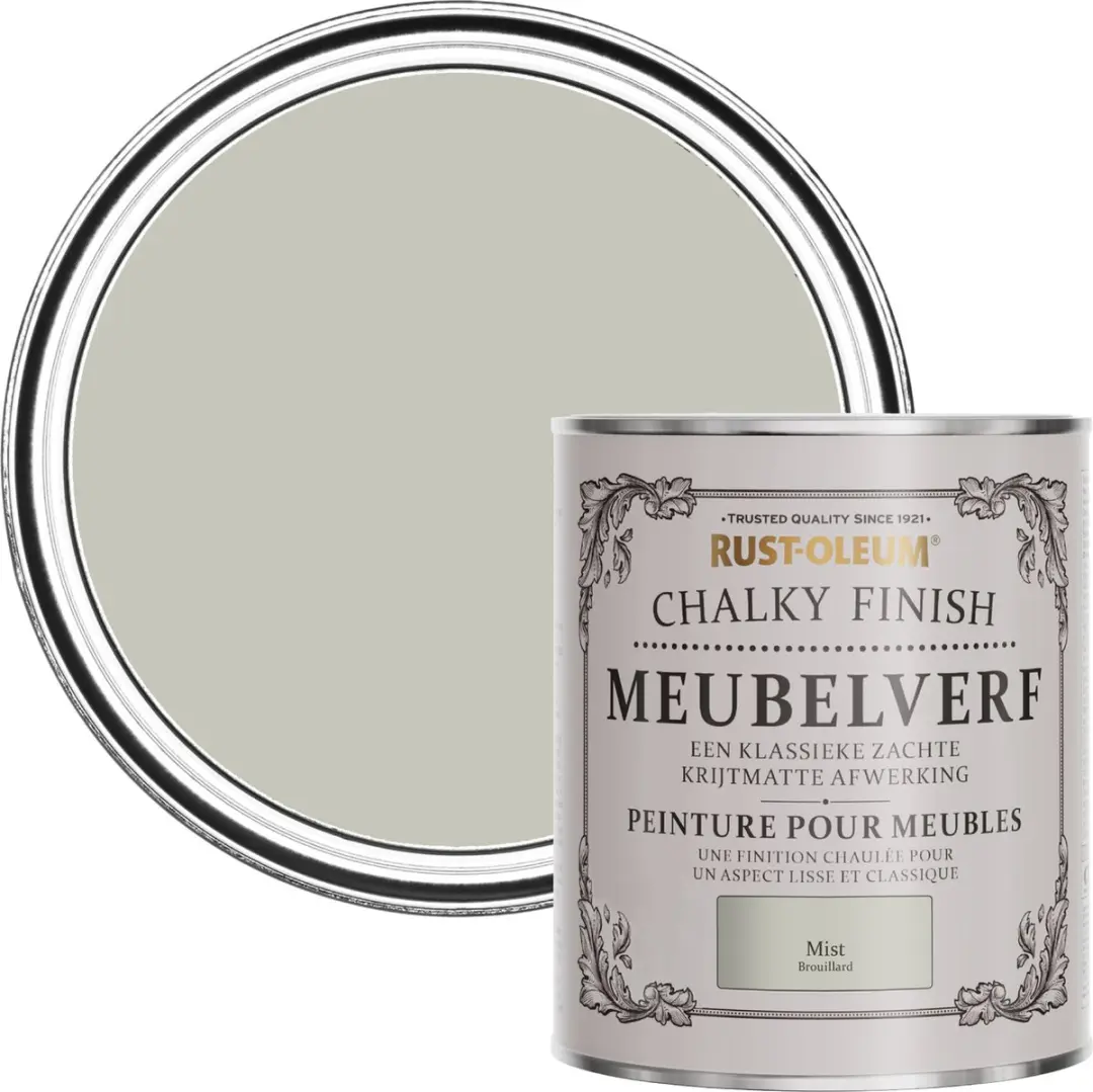 Rust-Oleum Grijs Mist Chalky Finish Meubelverf 750ml