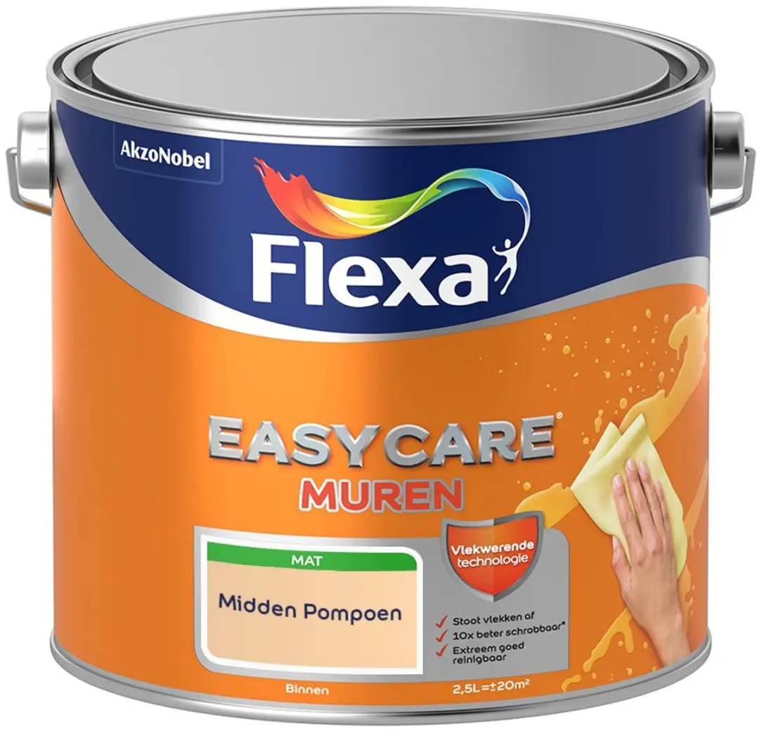 Flexa Easycare Muren Midden Pompoen Mengverf 2,5L