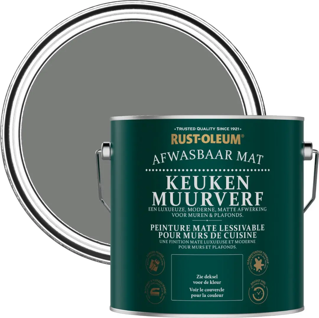 Rust-Oleum Grey Keuken Muurverf 2,5L