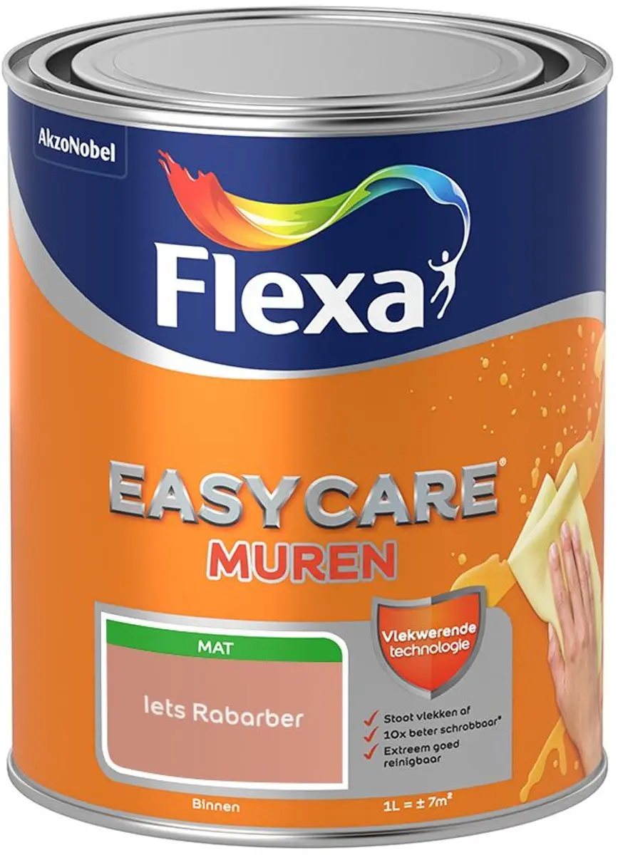 Flexa Easycare Muren Mengverf Iets Rabarber 1L