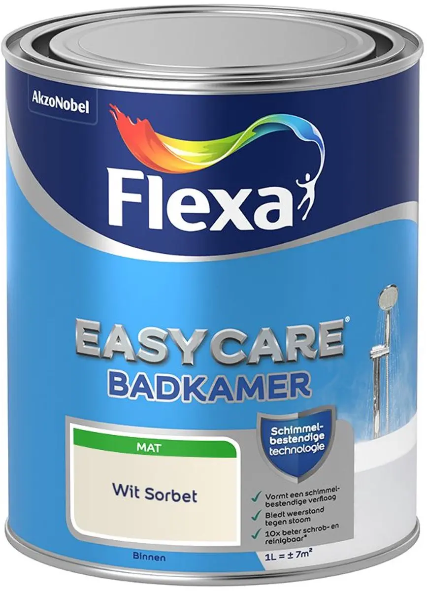 Flexa Easycare Badkamer Mengverf 1L - Wit Sorbet