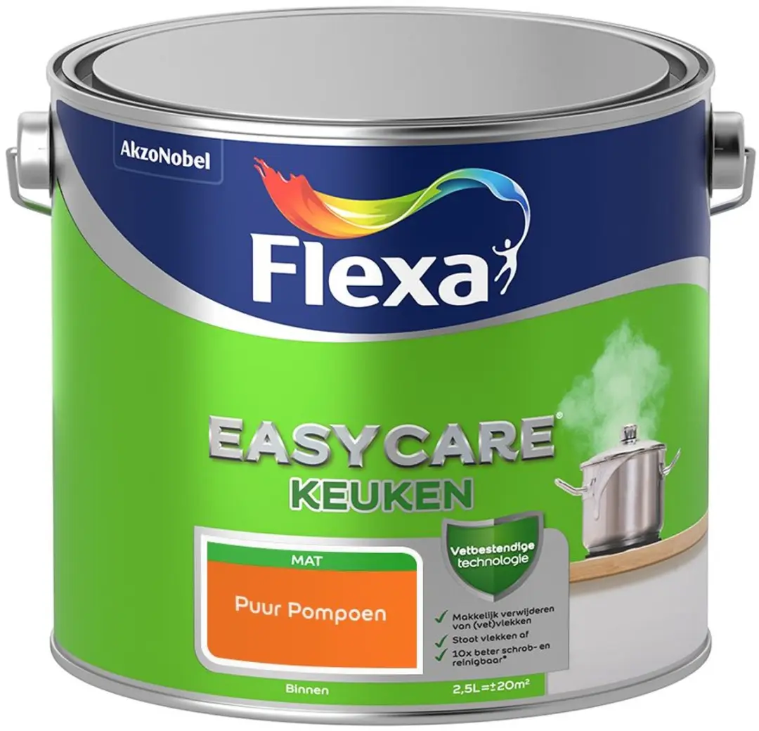 Flexa Easycare Keukenverf Puur Pompoen 2,5L