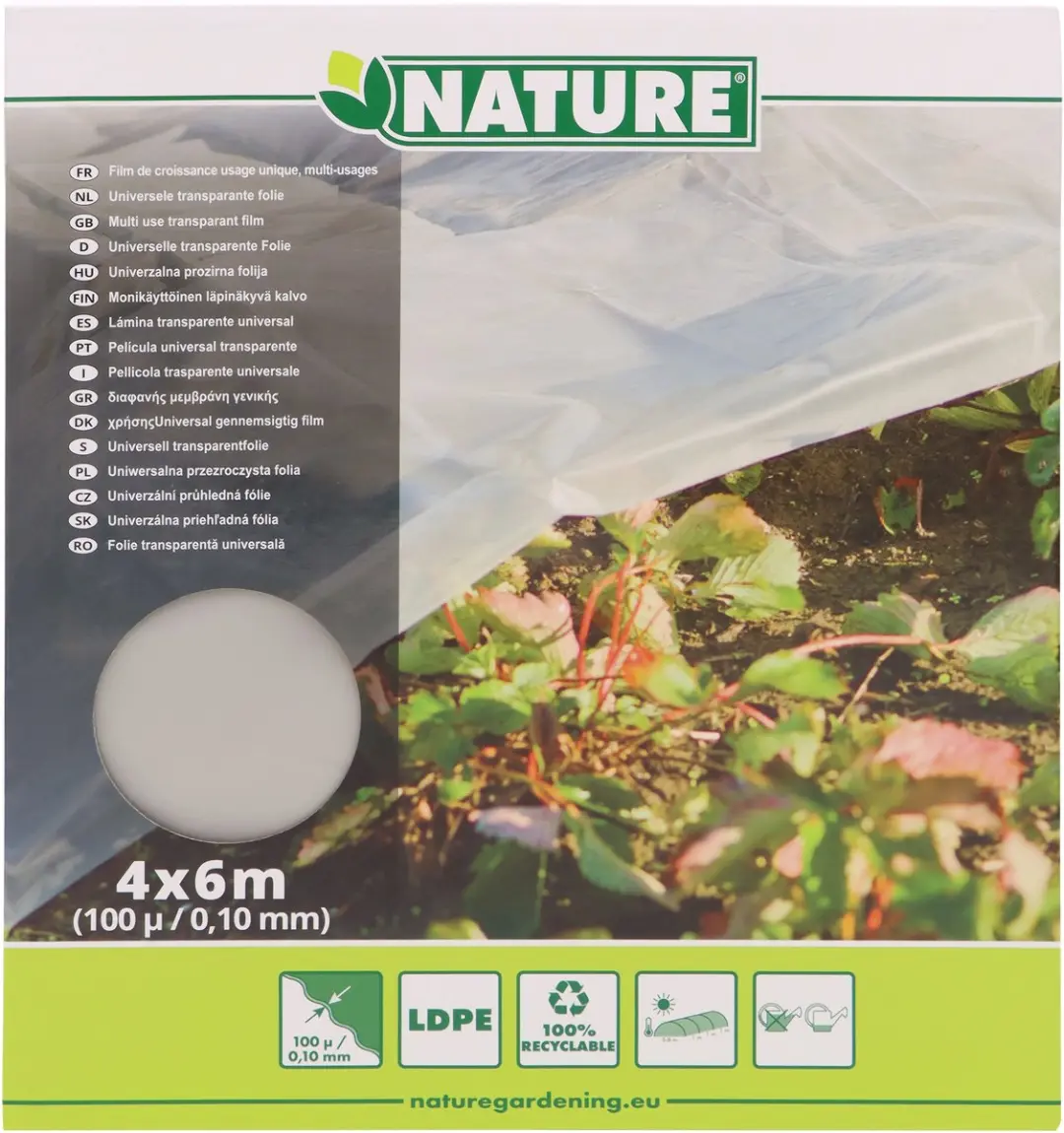 Nature Groeifolie 4x6m 100μ - Transparant