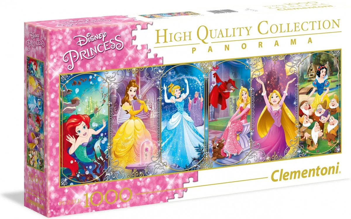 Clementoni Princess Panorama Puzzel 1000 Stuks - Multi kleur
