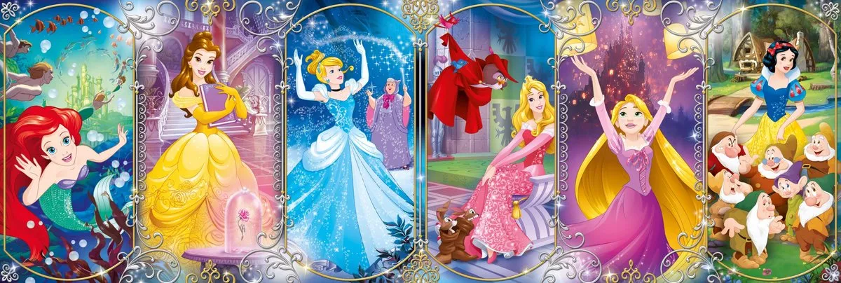 Clementoni Princess Panorama Puzzel 1000 Stuks - Multi kleur