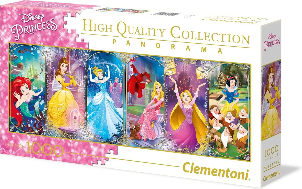 Clementoni Princess Panorama Puzzel 1000 Stuks - Multi kleur