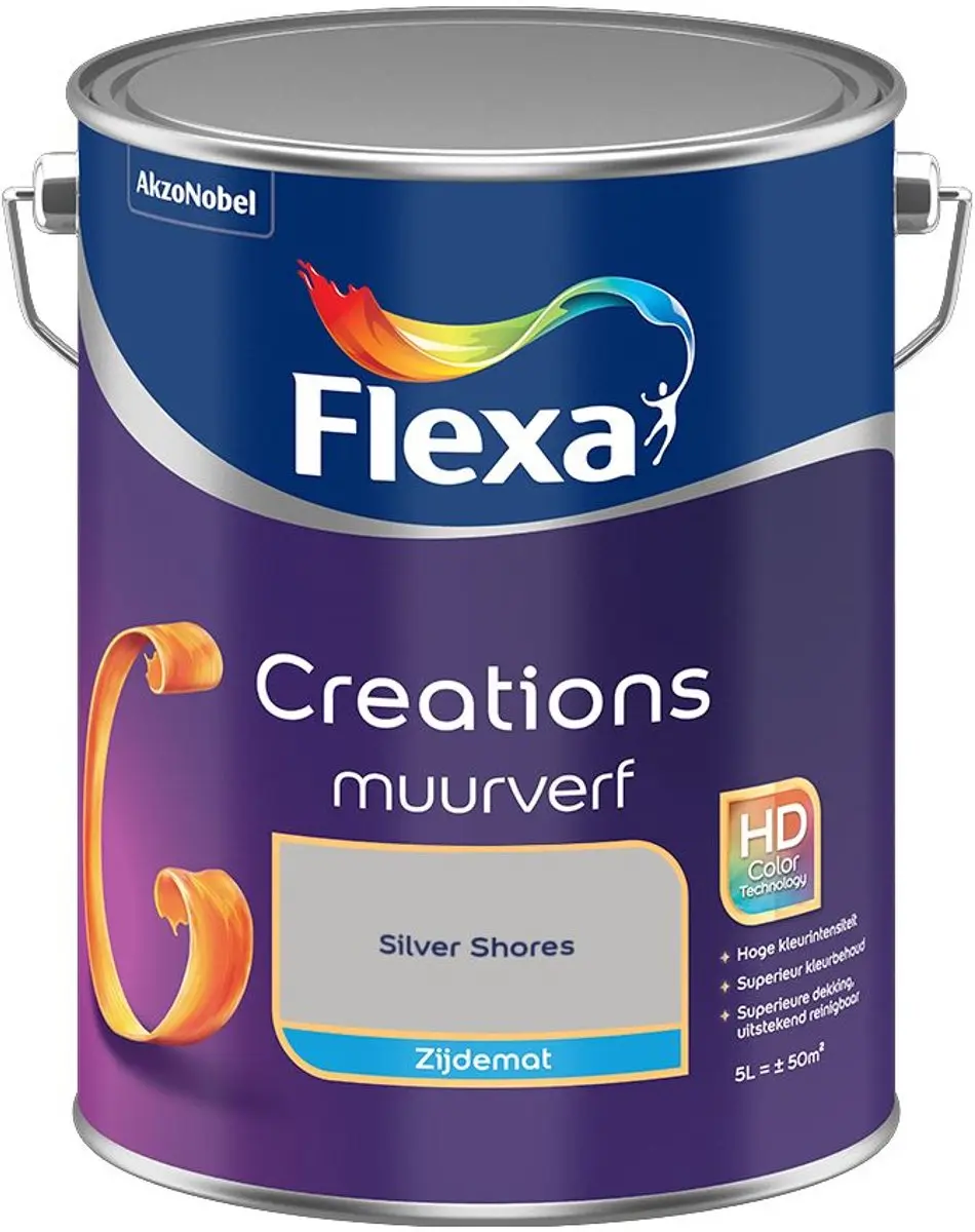 Flexa Creations Muurverf Zijdemat Silver Shores 5L