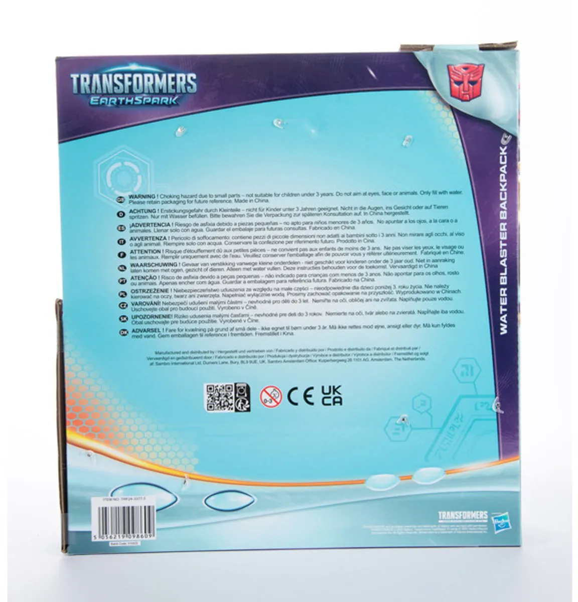 Hasbro Transformers Waterpistoolrugzak - Geel/Blauw