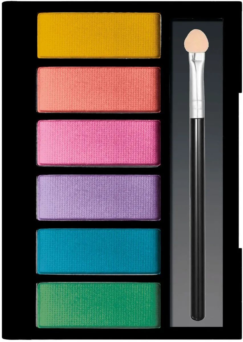 Clementoni Crazy Chic Oogschaduwpalet Tropical Style - 6 Glanzende Kleuren