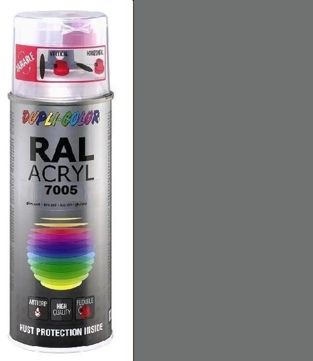 Motip Dupli-Color Acryl Spuitbus Hoogglans 0.4L - RAL 7005 Muisgrijs