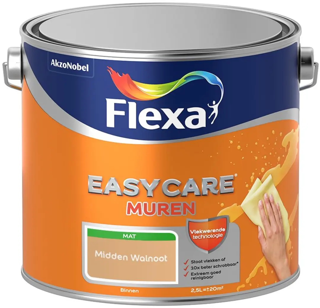 Flexa Easycare Muren Midden Walnoot Mengverf 2,5L