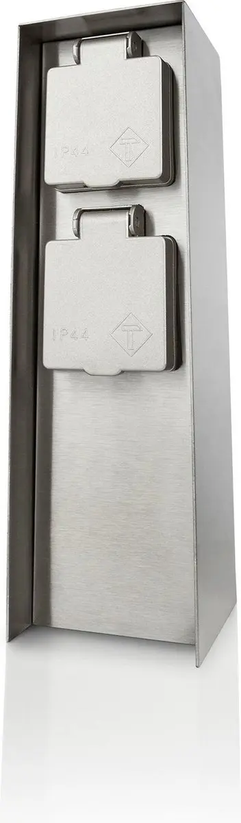 Philips LED Buitenstopcontact 2x - Zilver