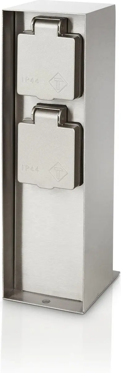 Philips LED Buitenstopcontact 2x - Zilver