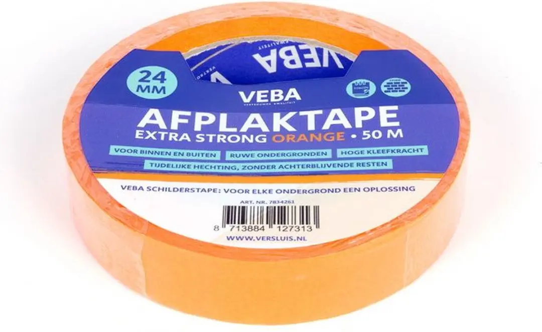 VEBA Oranje Afplaktape 24mm x 50m