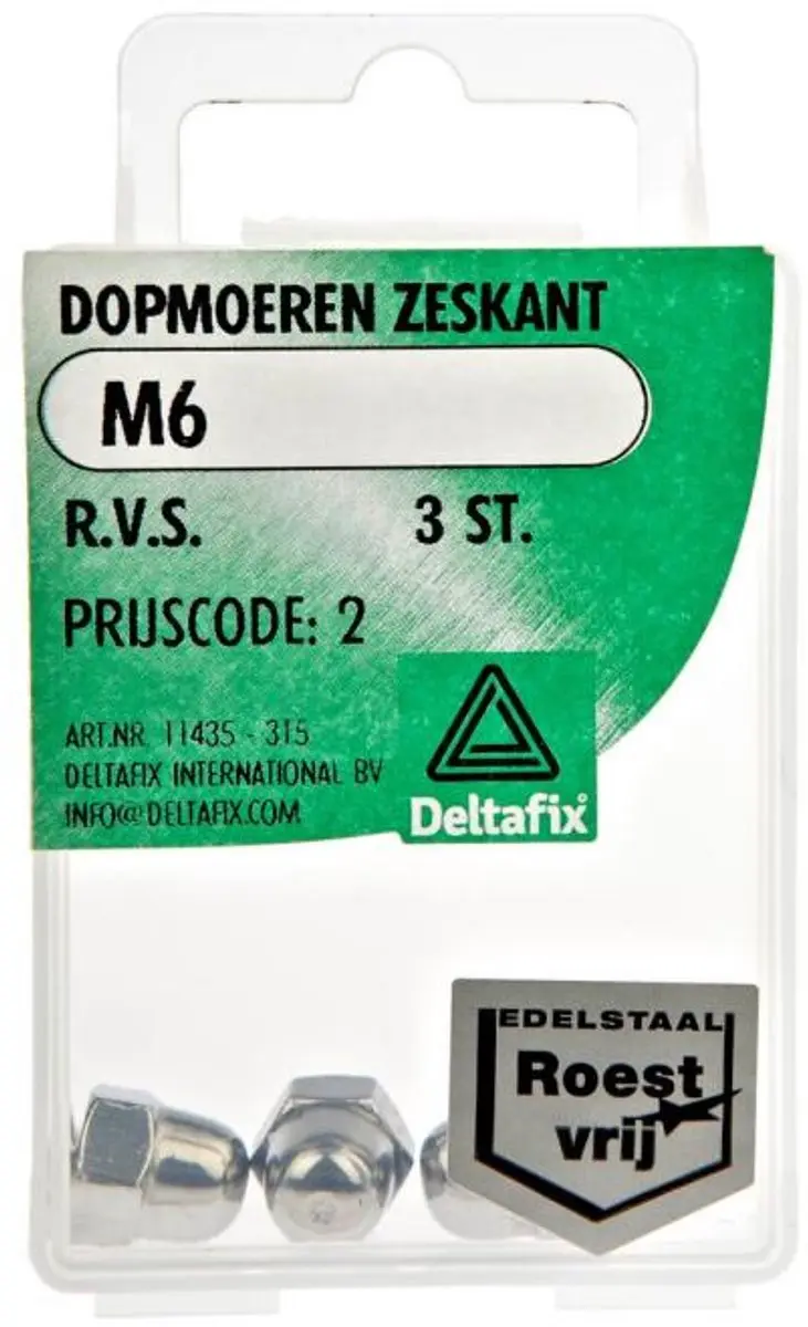 Deltafix M8 RVS Dopmoeren