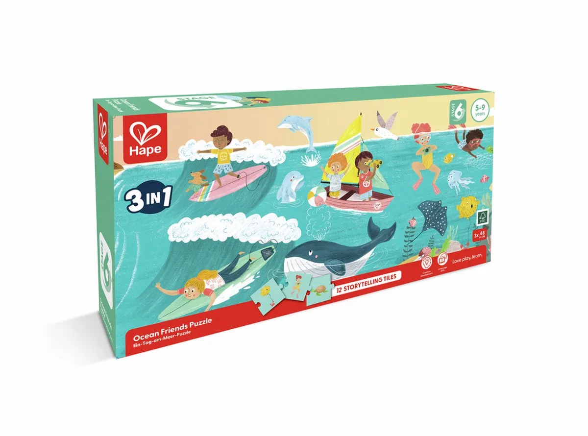 Hape Oceaan Vrienden Puzzel 1000 Stuks - Multicolor