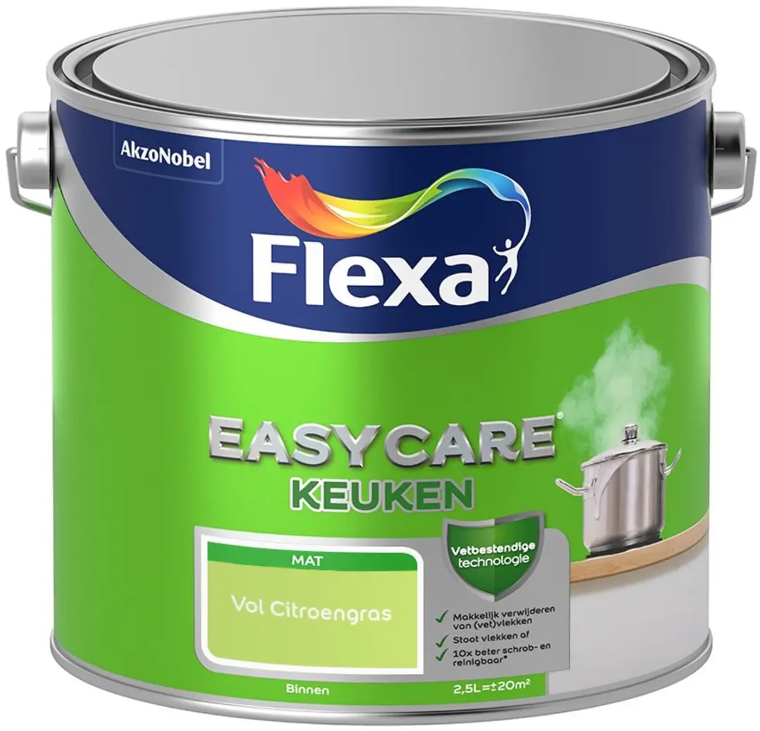 Flexa Easycare Keuken Vol Citroengras Mengverf 2,5L