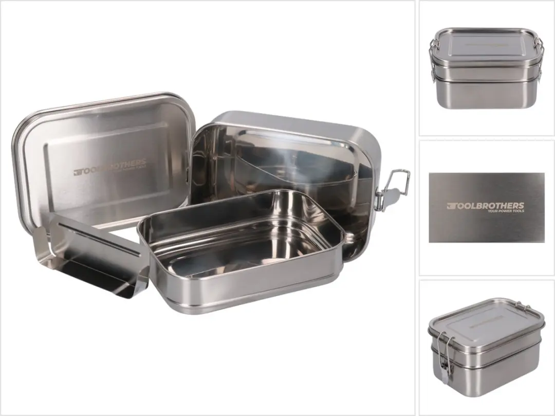Toolbrothers Fan Roestvrijstalen Broodtrommel 2 lagen 1340ml
