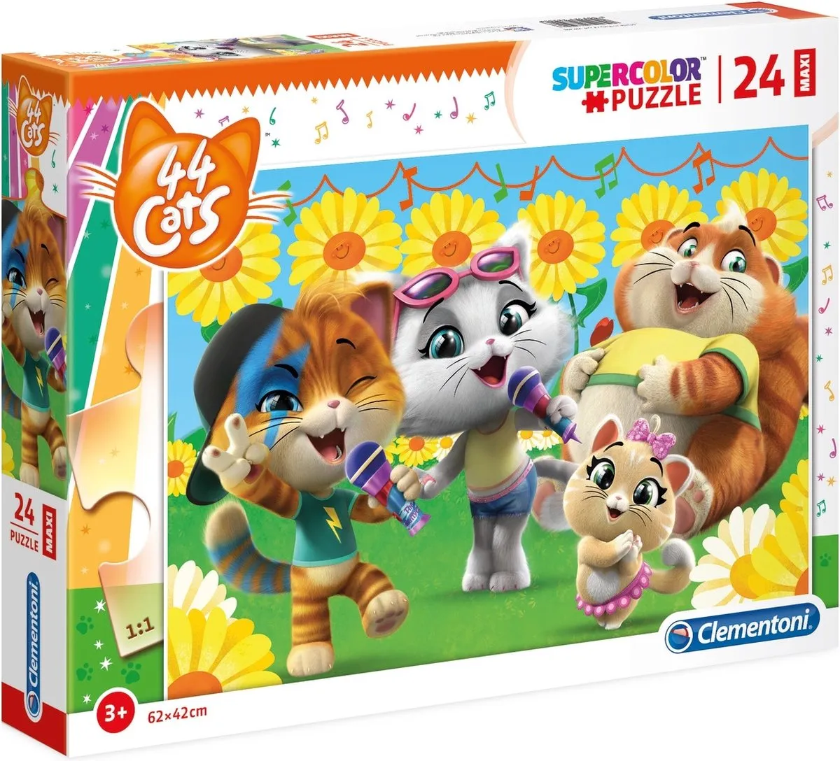 Clementoni Legpuzzel Maxi 44 Cats 24 Stuks