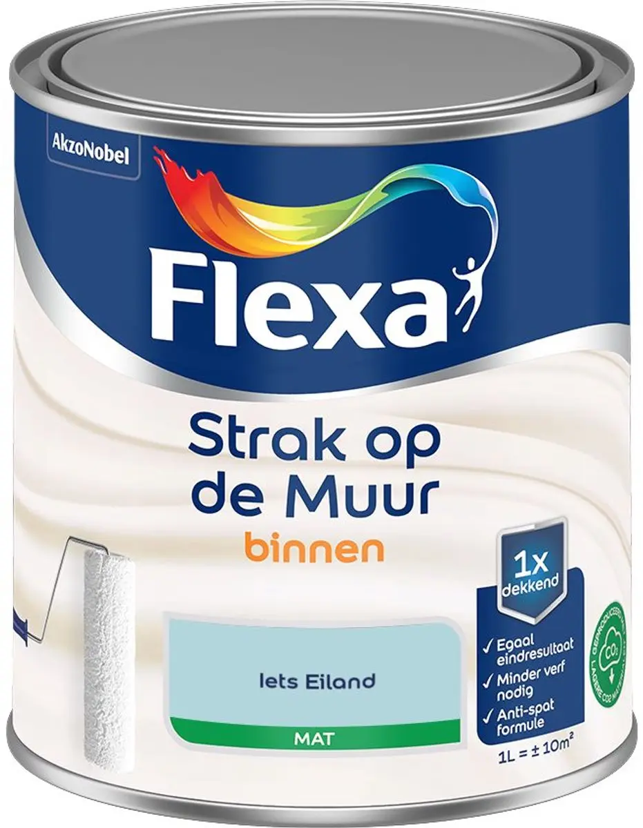Flexa Strak Op De Muur Binnen Mat Mengverf Iets Eiland 1L