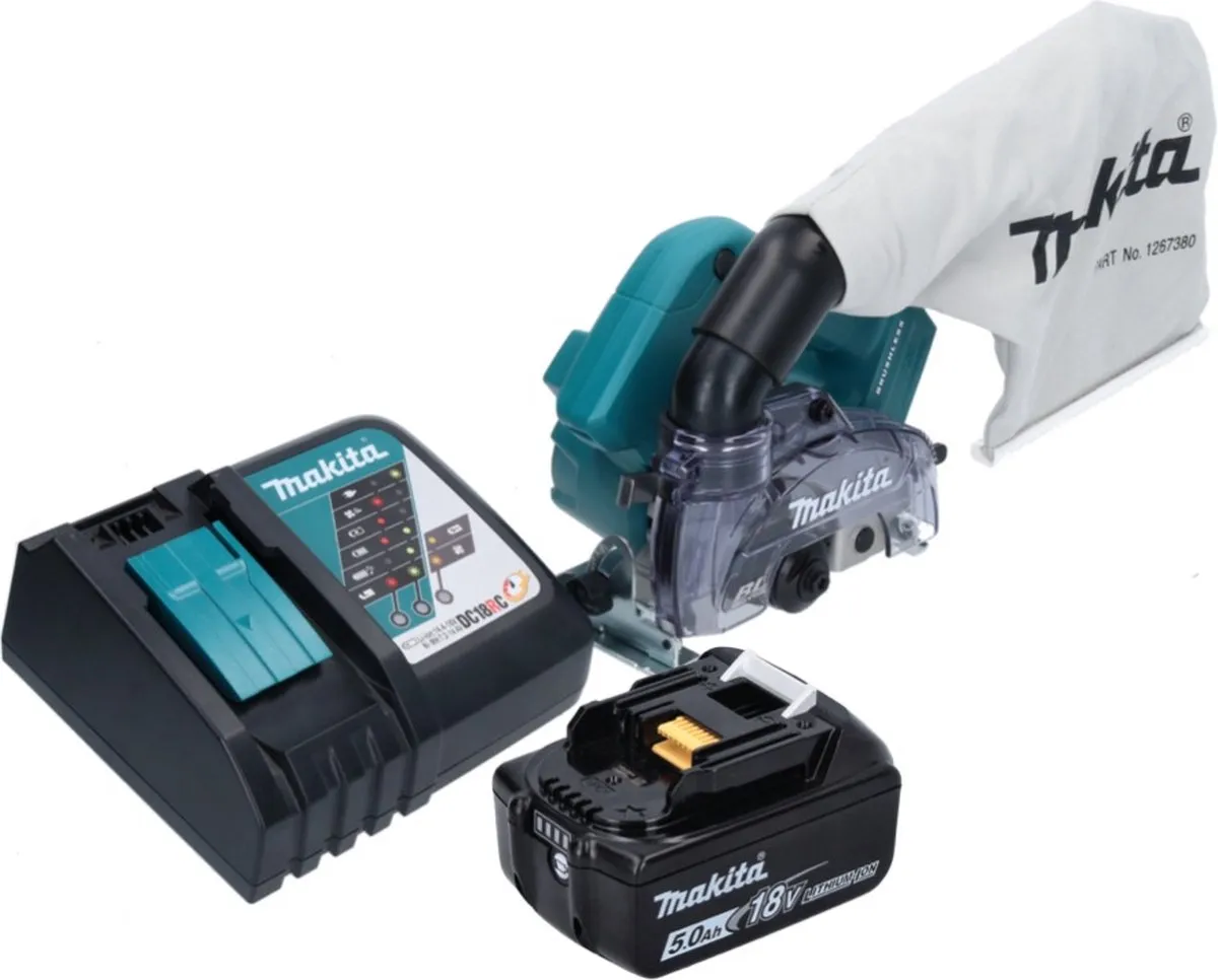 Makita DCC500RT1 Accu-Diamantslijper 18V 125mm - 5.0Ah Accu