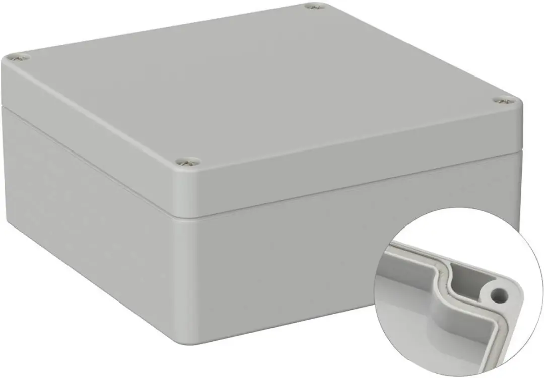 Tru Components TC-9065460 Outdoorbehuizing - 122x120x55mm Polycarbonaat Grijs-wit