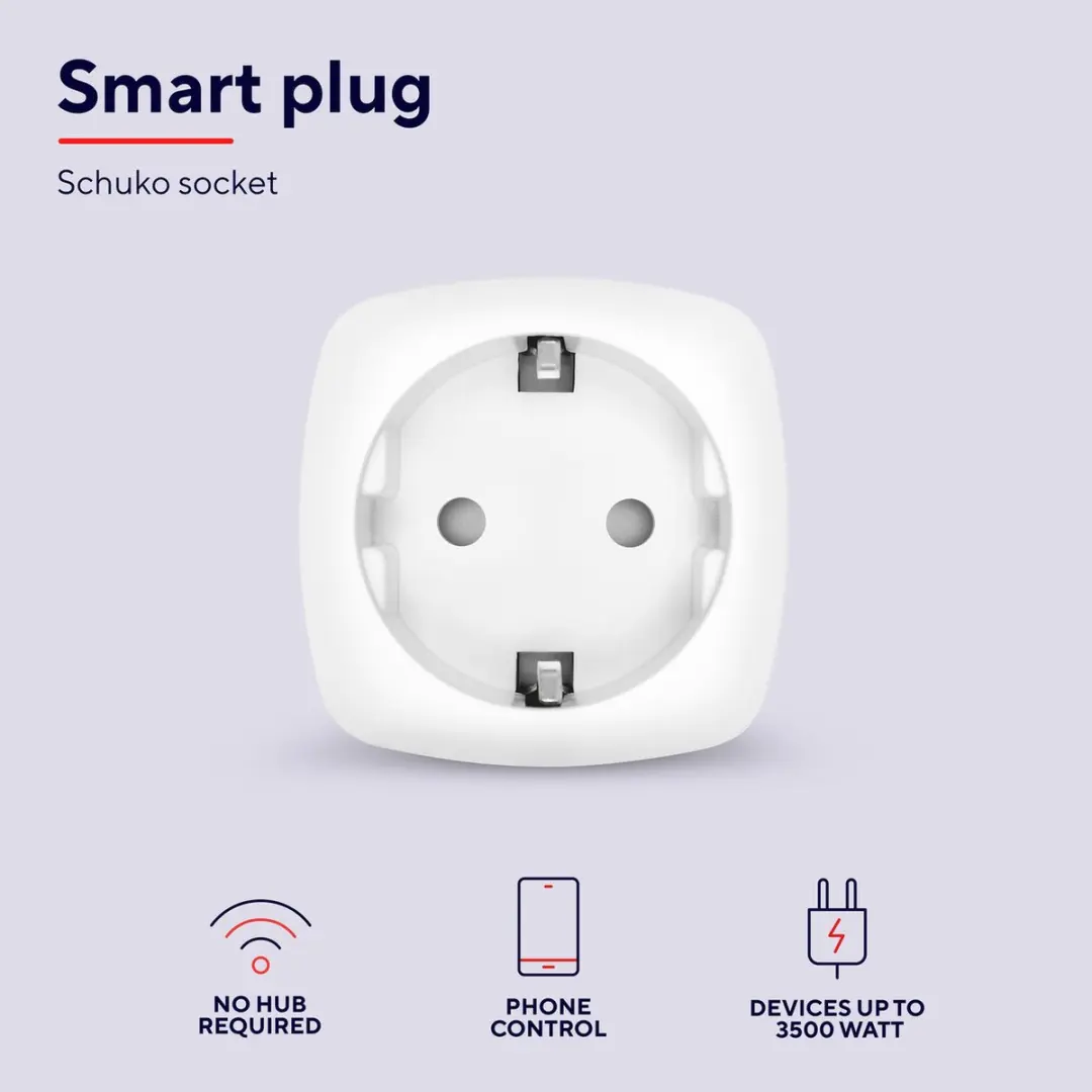 Trust Smart WiFi Stekker Duo - 2x3000W - Wit