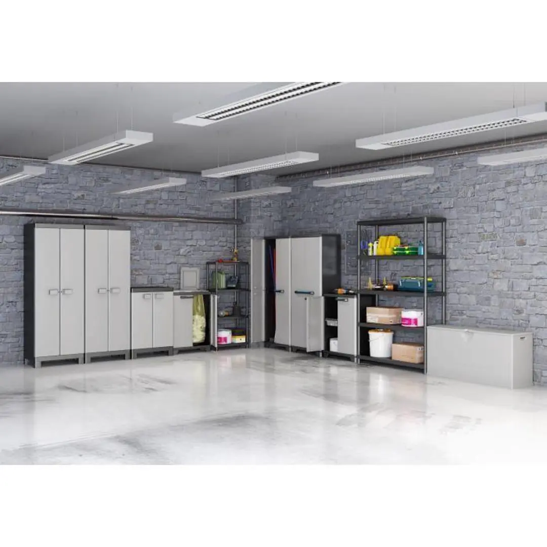 KIS Linear Opbergkast hoog 68x173x39cm - Grijs/Zwart
