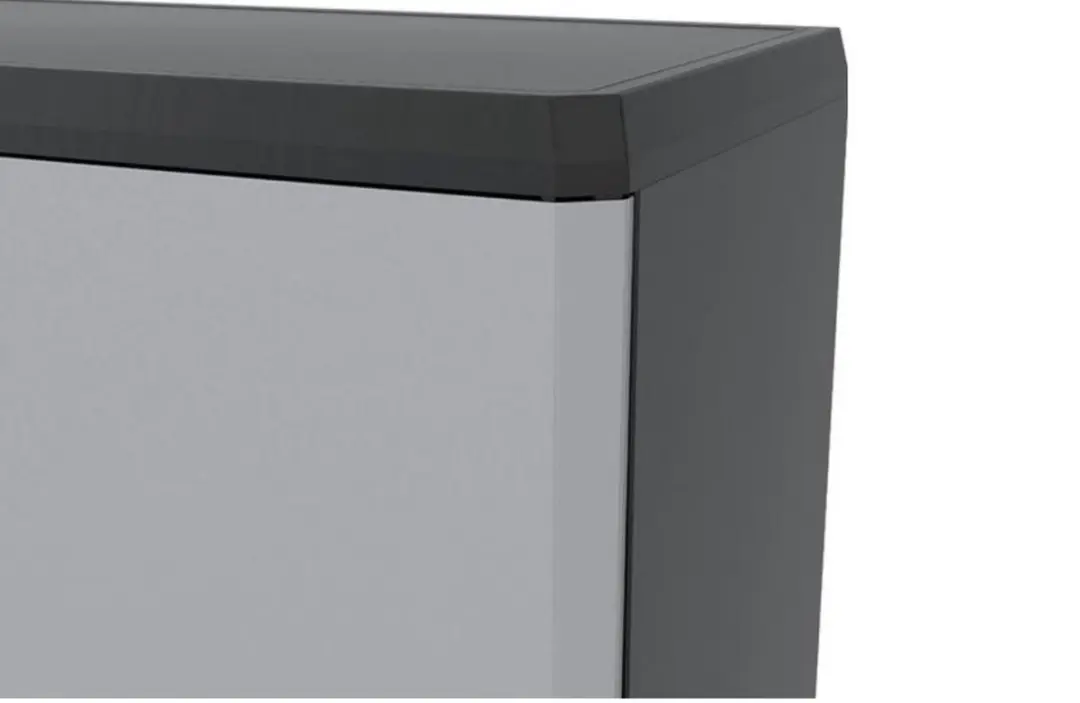 KIS Linear Opbergkast hoog 68x173x39cm - Grijs/Zwart - afbeelding 6 van 6