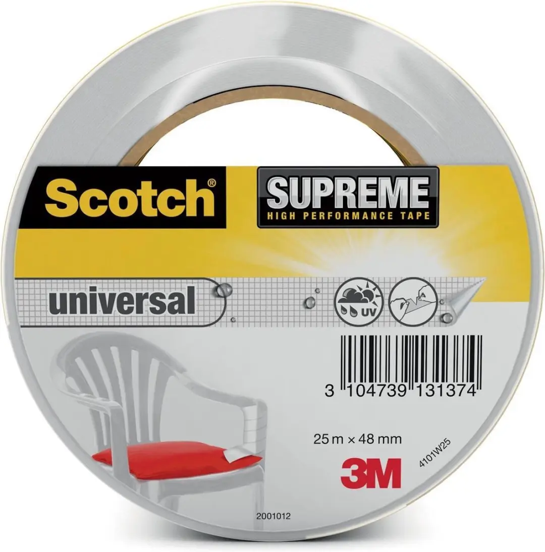 3M 4101 Textieltape Wit 25m x 48mm