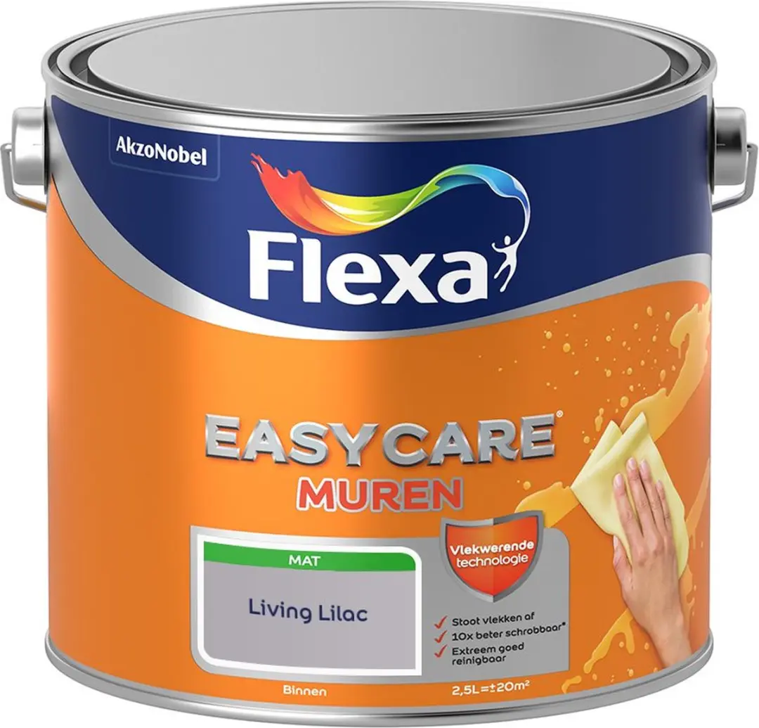 Flexa Easycare Muren Living Lilac Mengverf 2,5L
