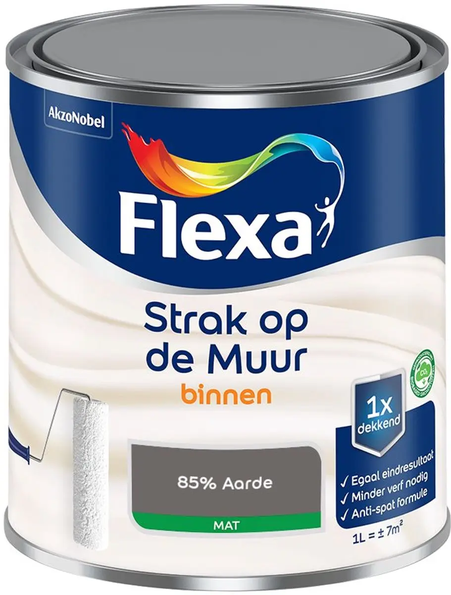 Flexa Strak Op De Muur Binnen Mat Mengverf 85% Aarde 1L