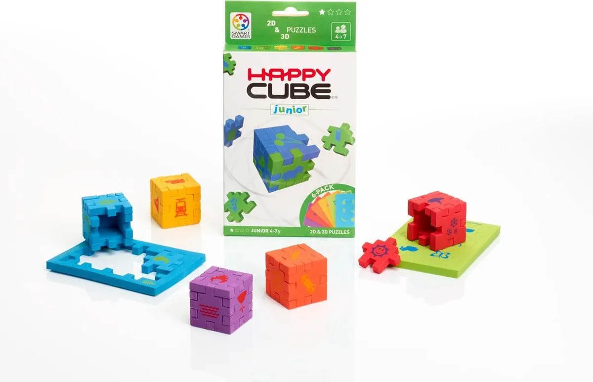 SmartGames Happy Cube Junior HCJ300 3D Puzzels - 6 Stuks