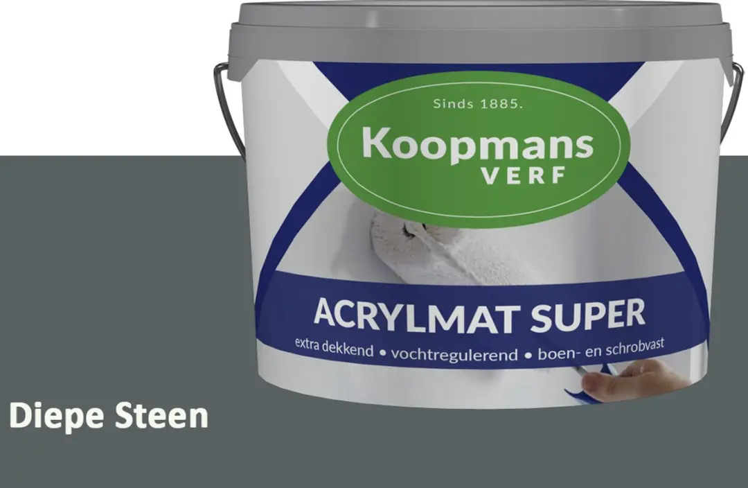 Koopmans Acrylmat Super Matte Muurverf Diepe Steen 2,5L
