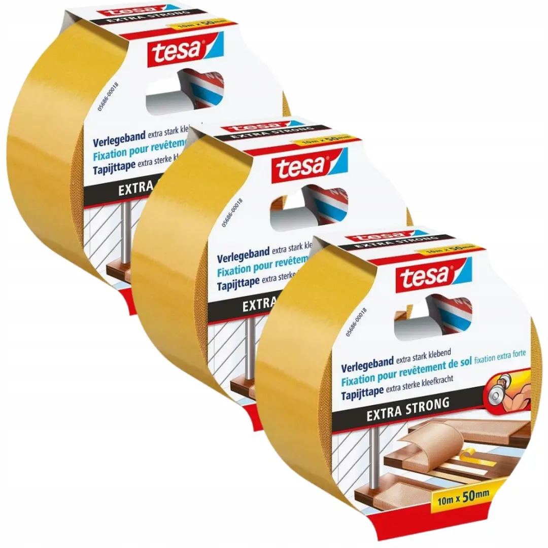 Tesa Extra Strong Dubbelzijdig Tapijttape 10m x 50mm