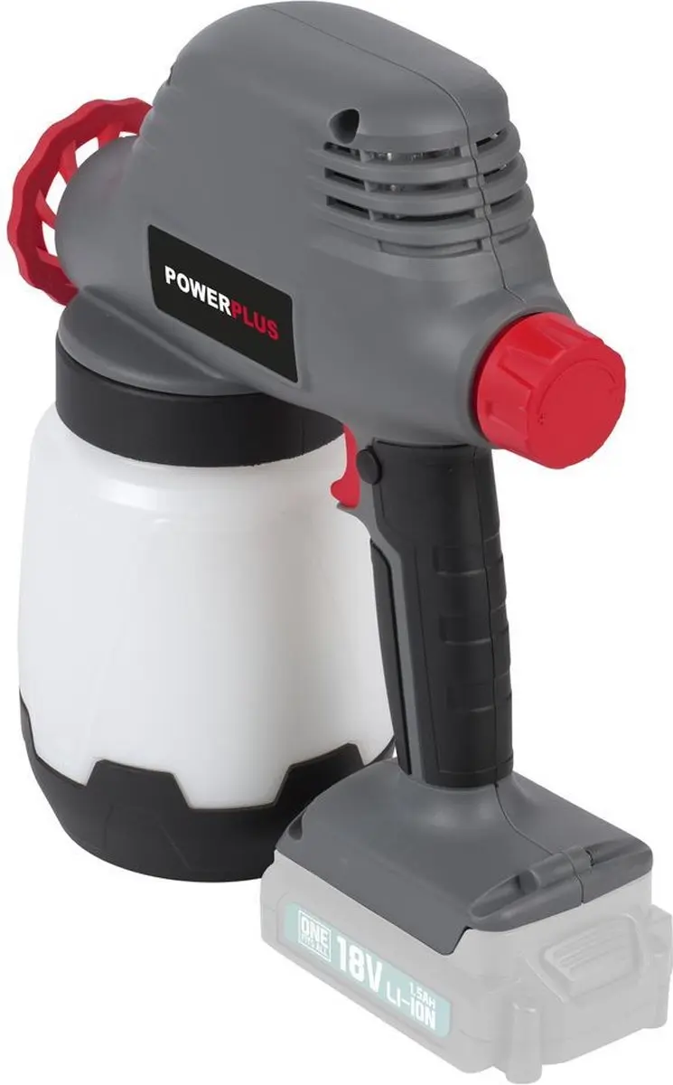 Powerplus POWAIR0110 Accu Verfpistool 18V - 1L - Grijs - afbeelding 6 van 6