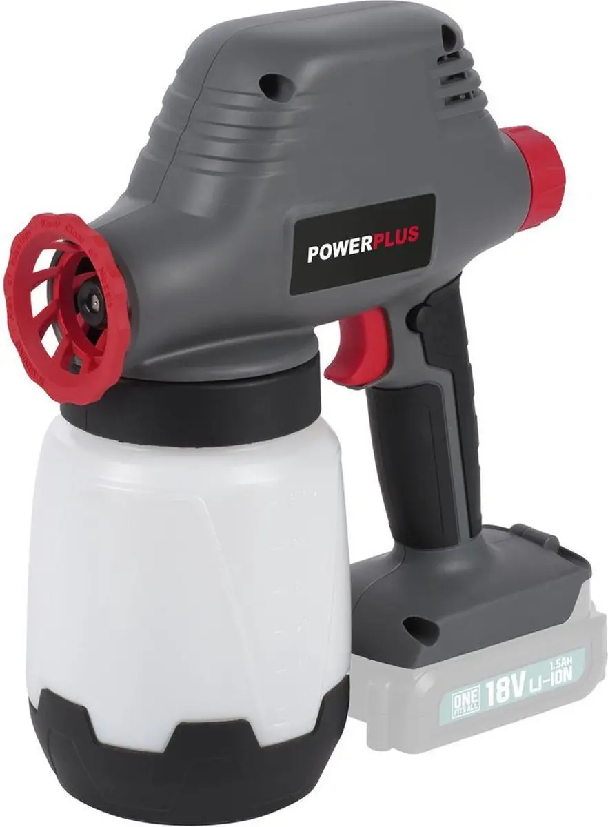 Powerplus POWAIR0110 Accu Verfpistool 18V - 1L - Grijs