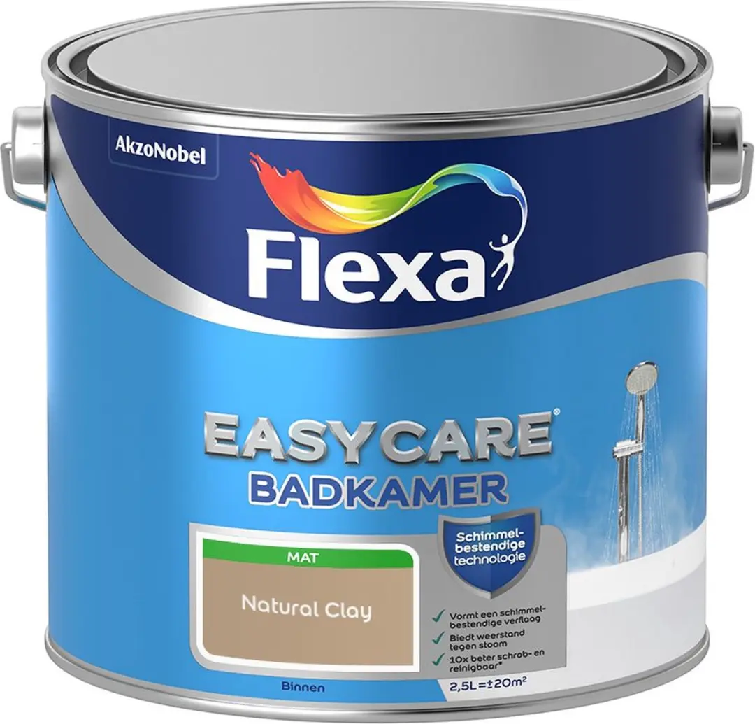 Flexa Easycare Badkamerverf Natural Clay 2,5L