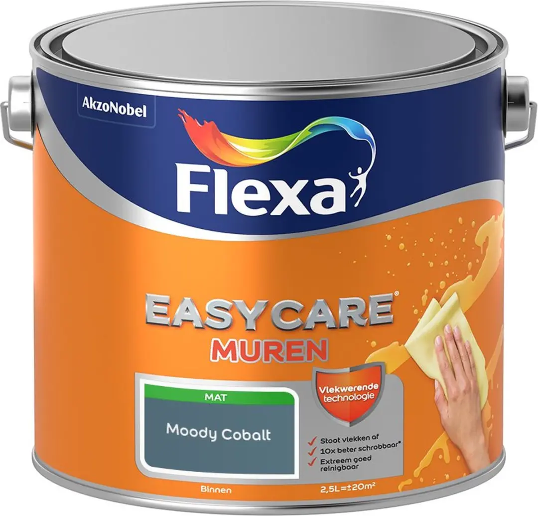 Flexa Easycare Murenverf Moody Cobalt 2,5L