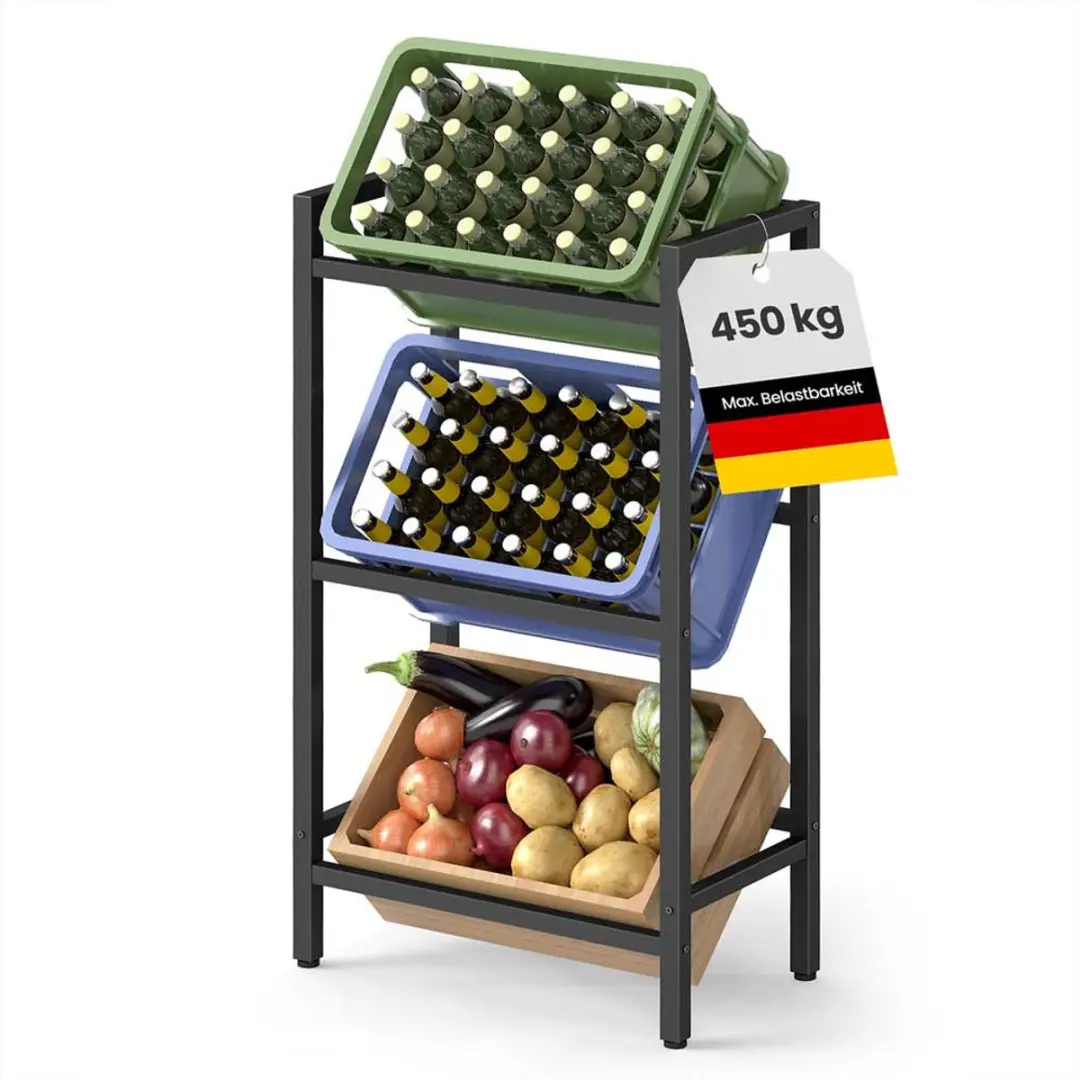 Songmics Drankkrattenrek 3-niveaus