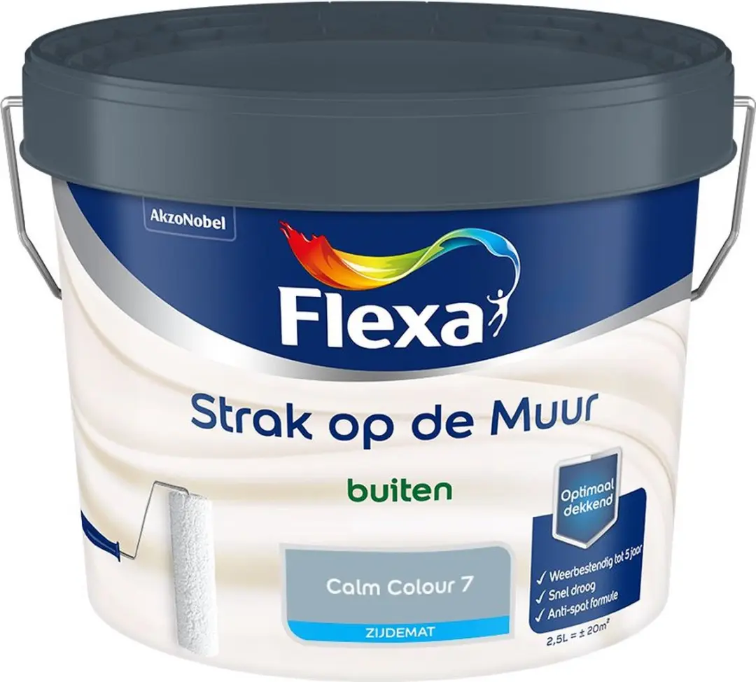 Flexa Strak Op De Muur Buiten Zijdemat Mengverf 2,5L