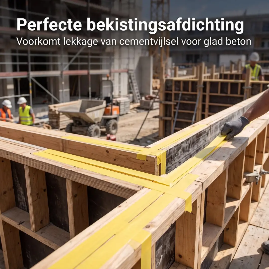 Kip Beton-/Muurtape Geel 44mm x 50m