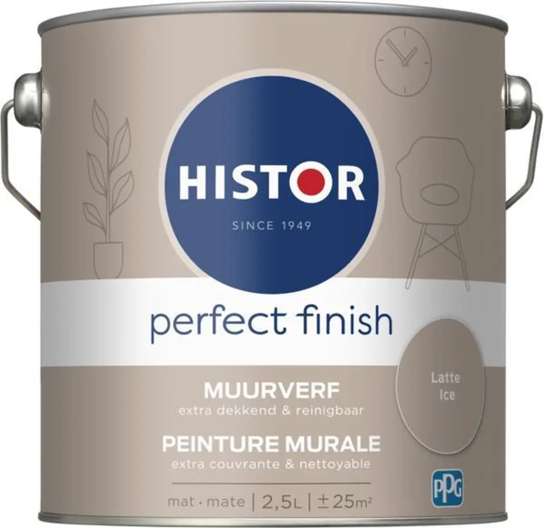 Histor Perfect Finish Muurverf Mat Latte Ice 2.5L